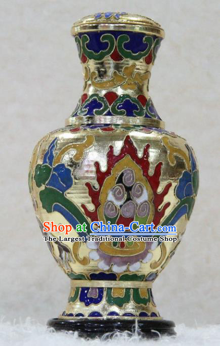Chinese Traditional Buddhism Cloisonne Vase Feng Shui Items Vajrayana Buddhist Merni Decoration