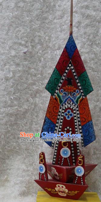 Chinese Traditional Buddhist Temple Colored Drawing Offerings Tibetan Buddhism Feng Shui Items Wood Decoration