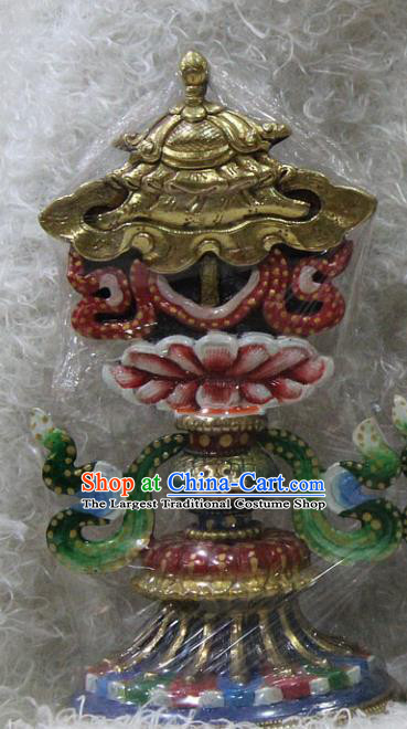 Chinese Traditional Tibetan Buddhism Feng Shui Items Copper Gilding Decoration Buddhist Offerings