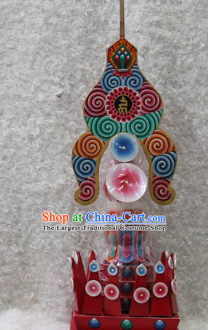 Chinese Traditional Tibetan Buddhism Feng Shui Items Wood Decoration Buddhist Colored Drawing Offerings