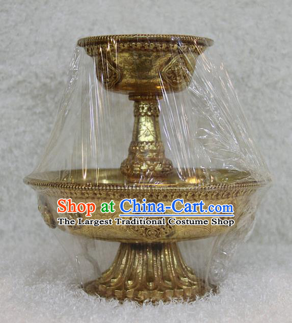 Chinese Traditional Buddhist Brass Bowl Buddha Cup Decoration Tibetan Buddhism Feng Shui Items