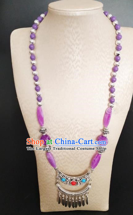 Traditional Chinese Mongol Nationality Accessories Mongolian Ethnic Folk Dance Necklace for Women