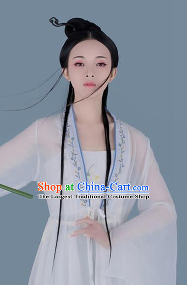 Chinese Ancient Swordswoman Peri Hanfu Dress Traditional Song Dynasty Court Lady Historical Costume for Women