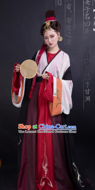 Chinese Jin Dynasty Swordswoman Dress Traditional Ancient Palace Princess Hanfu Historical Costume for Women