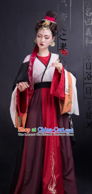 Chinese Jin Dynasty Swordswoman Dress Traditional Ancient Palace Princess Hanfu Historical Costume for Women