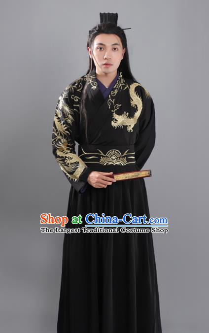 Chinese Ancient Prince Hanfu Clothing Tang Dynasty Swordsman Nobility Childe Historical Costume for Men