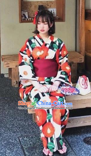 Japanese Traditional Costume Geisha Furisode Kimono Asian Japan Yukata Dress for Women