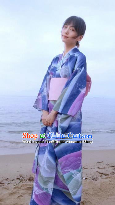 Japanese Traditional Furisode Kimono Asian Japan Costume Geisha Yukata Dress for Women