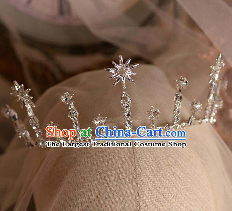 Handmade Wedding Hair Accessories Baroque Bride Zircon Royal Crown for Women