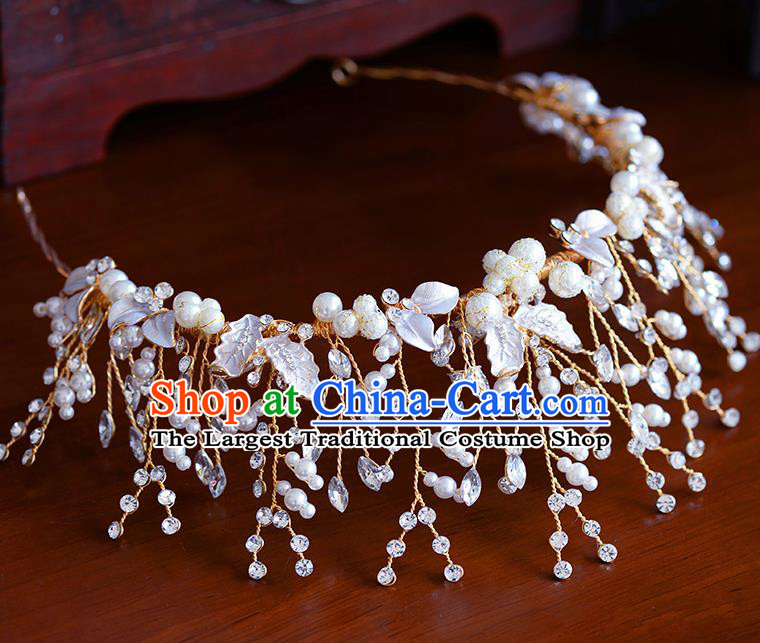 Handmade Baroque Bride Royal Crown European Queen Wedding Hair Accessories for Women