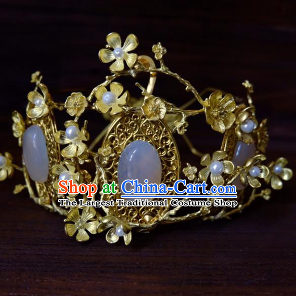 Traditional Chinese Ancient Bride Opal Phoenix Coronet Hairpins Handmade Wedding Hair Accessories for Women