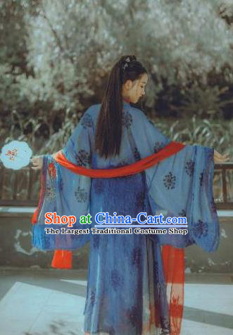 Chinese Traditional Jin Dynasty Palace Lady Historical Costume Ancient Princess Hanfu Dress for Women