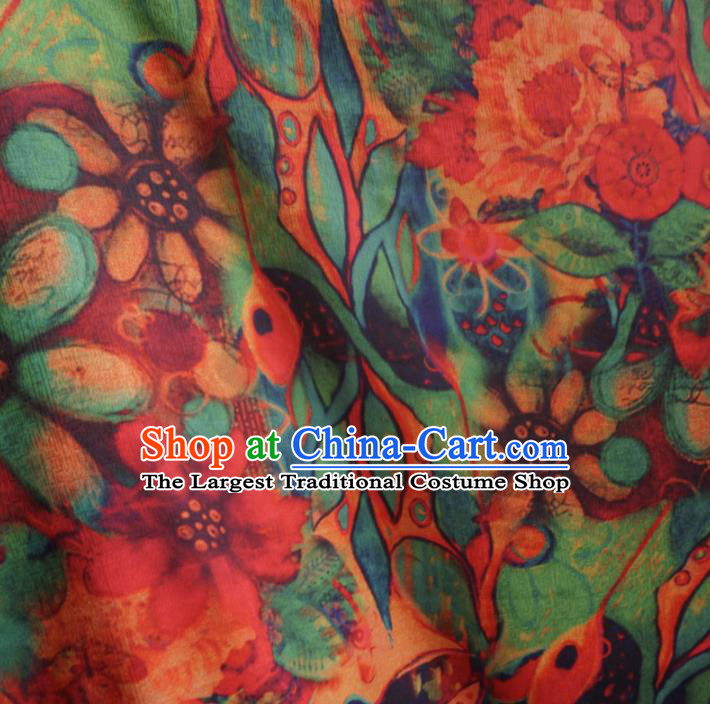 Asian Chinese Traditional Watered Gauze Cheongsam Silk Fabric Chinese Fabric Material