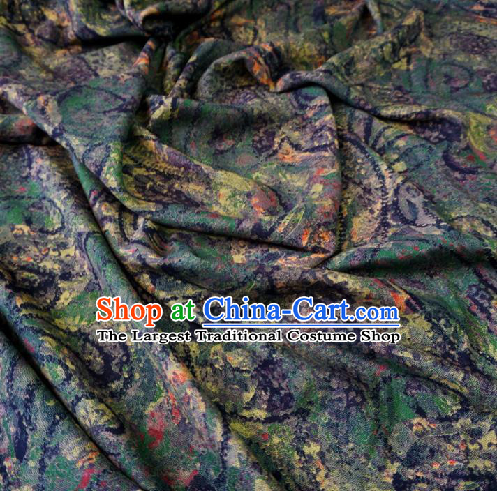 Asian Chinese Traditional Pattern Purple Watered Gauze Cheongsam Silk Fabric Chinese Fabric Material