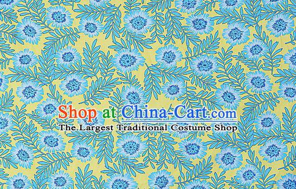 Asian Chinese Traditional Classical Dandelion Pattern Brocade Cheongsam Silk Fabric Chinese Satin Fabric Material