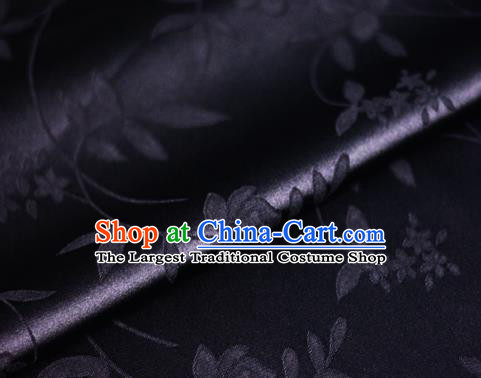 Chinese Classical Pattern Design Black Brocade Cheongsam Silk Fabric Chinese Traditional Satin Fabric Material