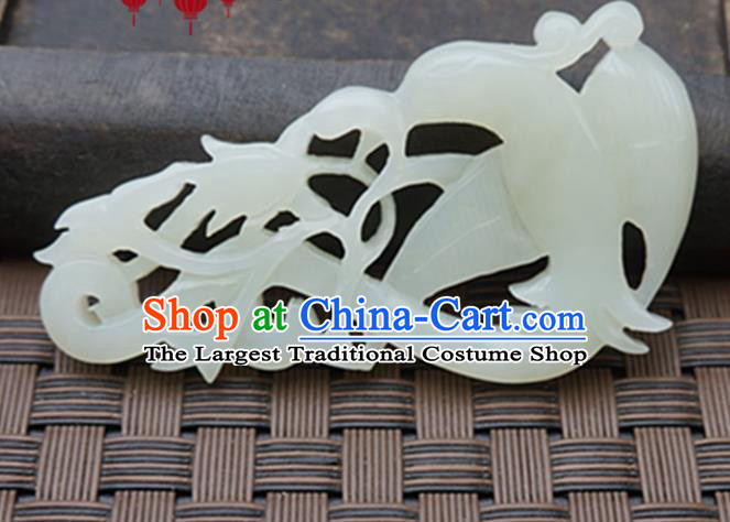 Handmade Chinese Ancient Jade Carving Phoenix Pendant Traditional Jade Craft Jewelry Decoration Accessories
