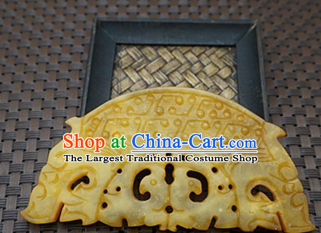 Chinese Ancient Carving Bridge Jade Pendant Traditional Handmade Jade Craft Jewelry Decoration Accessories