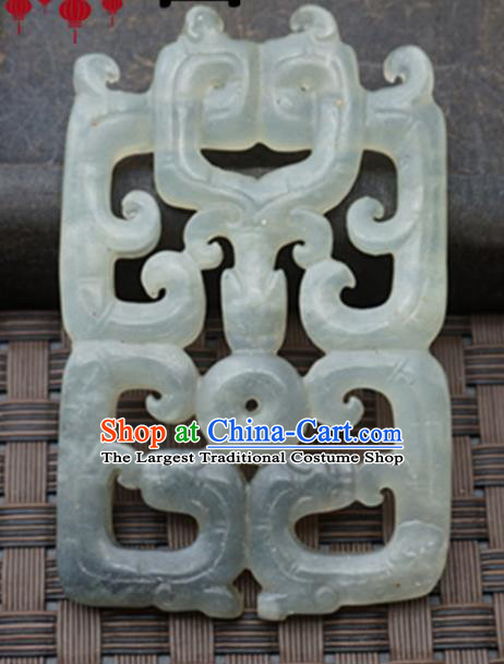 Chinese Handmade Jade Pendant Carving Jewelry Accessories Ancient Traditional Jade Craft Decoration