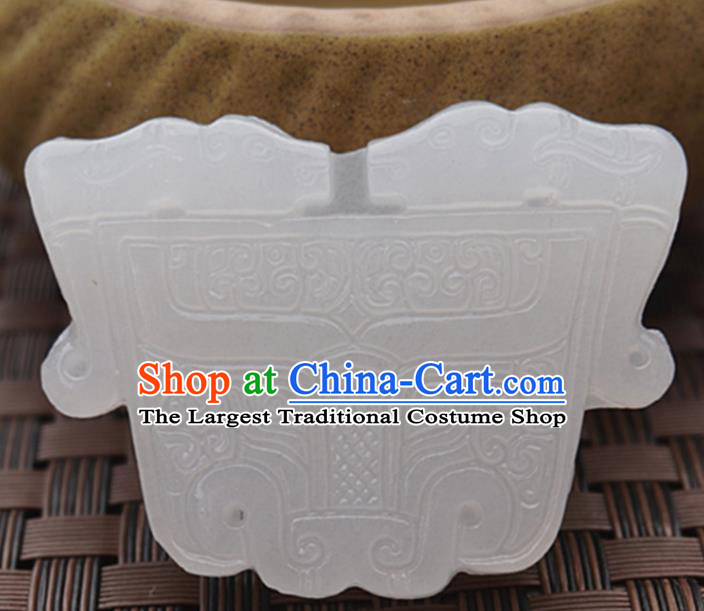 Handmade Chinese Carving Beast Jade Pendant Jewelry Accessories Ancient Traditional Jade Craft Decoration