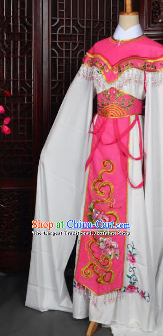 Handmade Chinese Beijing Opera Princess Pink Embroidered Dress Traditional Peking Opera Diva Costume for Women