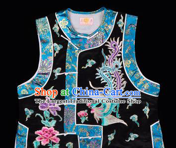 Handmade Chinese Beijing Opera Embroidered Black Vest Traditional Peking Opera Diva Costume for Women