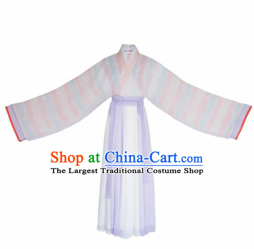 Ancient Chinese Jin Dynasty Palace Princess Hanfu Dress Traditional Court Historical Costume for Women