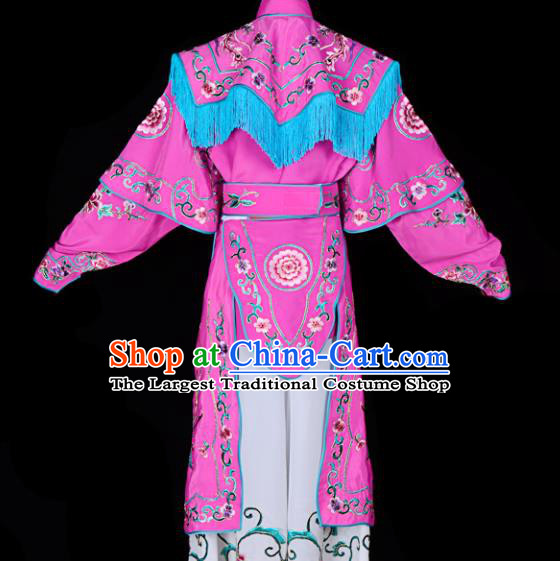 Handmade Chinese Beijing Opera Embroidered Rosy Dress Traditional Peking Opera Female Warrior Costume for Women