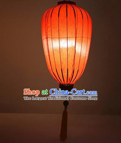 Chinese Traditional Lantern Handmade Orange Lanterns Ceiling Lamp New Year Lantern