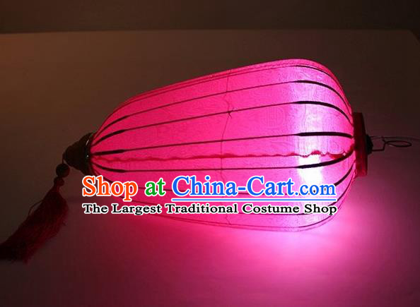 Chinese Traditional Lantern Handmade Rosy Lanterns Ceiling Lamp New Year Lantern