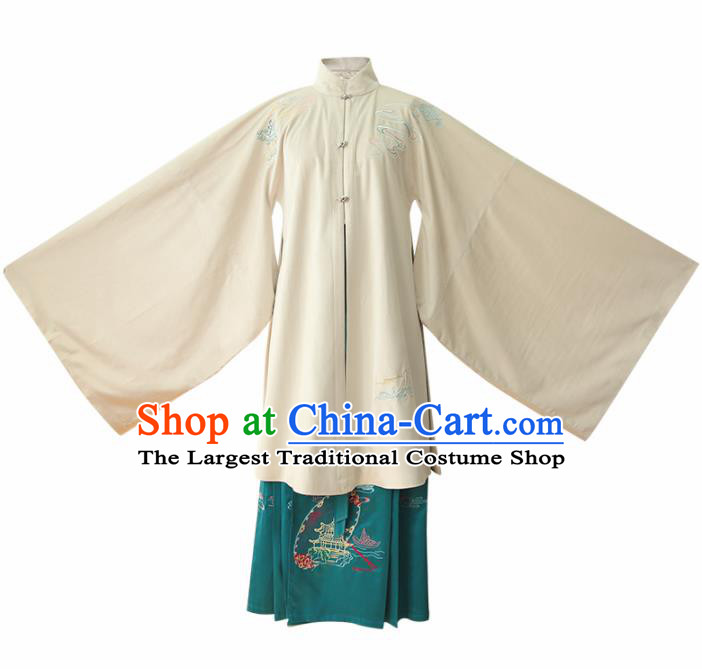Chinese Ming Dynasty Palace Princess Hanfu Dress Traditional Ancient Dowager Embroidered Historical Costume for Women