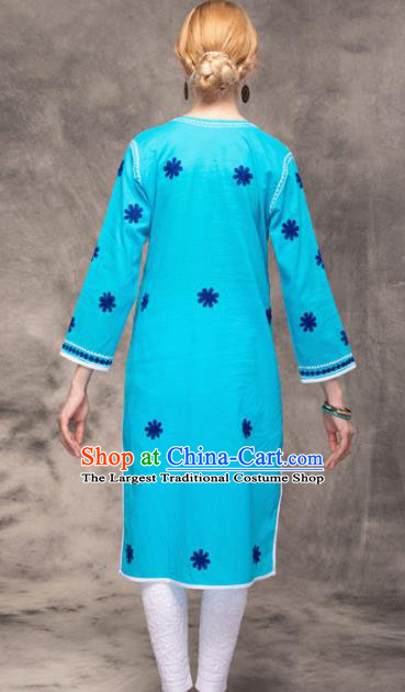 South Asian India Traditional Yoga Costumes Asia Indian National Punjabi Blouse and Pants for Women
