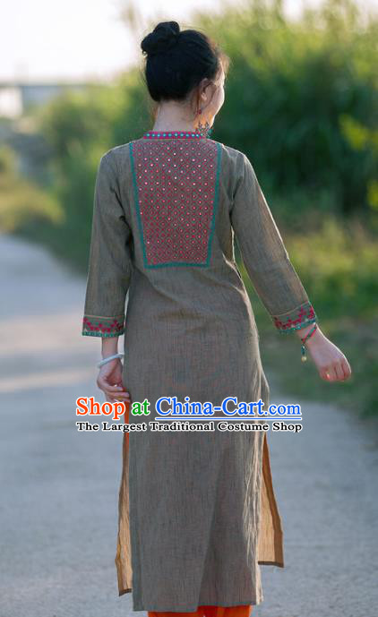 Asian India Traditional Punjabi Costumes South Asia Indian National Grey Blouse and Pants for Women