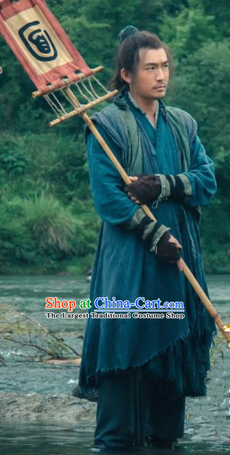 Chinese Drama Hoshin Engi Traditional Ancient Zhou Dynasty Swordsman Ji Fa Historical Costume for Men