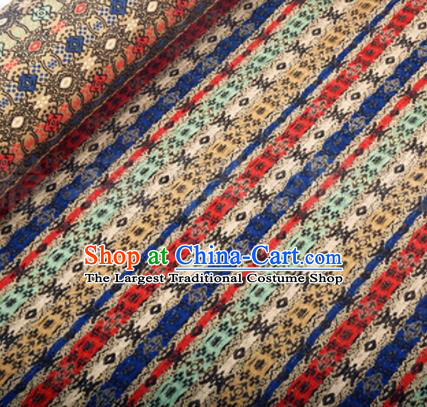 Chinese Traditional Pattern Design Silk Fabric Colorful Song Brocade Tang Suit Drapery Material