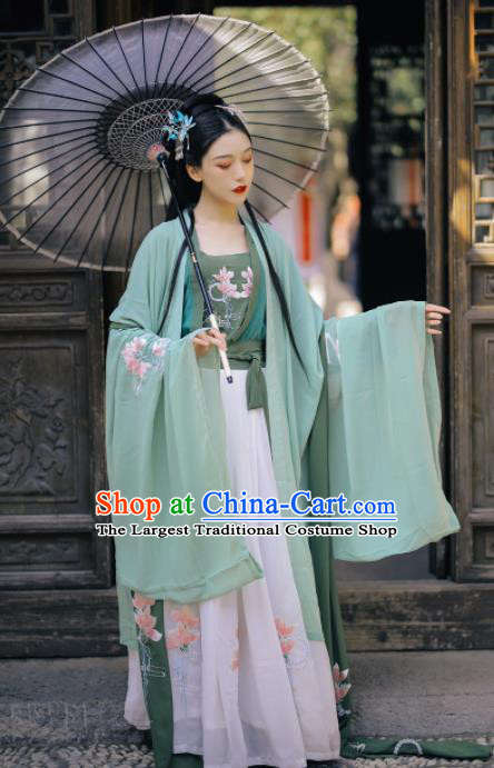 Chinese Ancient Geisha Historical Costume Traditional Ming Dynasty Court Princess Hanfu Dress for Women