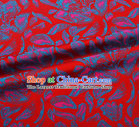 Chinese Traditional Hanfu Silk Fabric Classical Pattern Design Red Brocade Tang Suit Fabric Material