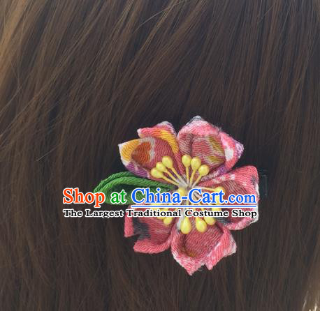 Traditional Japan Little Sakura Hair Claw Japanese Kimono Hair Accessories for Women