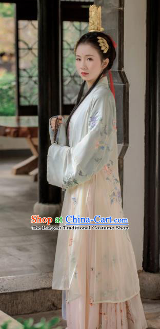 Traditional Chinese Tang Dynasty Princess Embroidered Hanfu Dress Ancient Drama Court Lady Historical Costume for Women