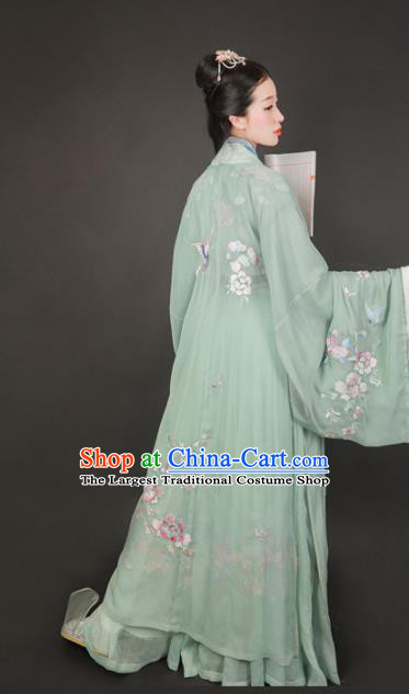 Traditional Chinese Jin Dynasty Imperial Princess Embroidered Hanfu Dress Ancient Drama Palace Lady Historical Costume for Women