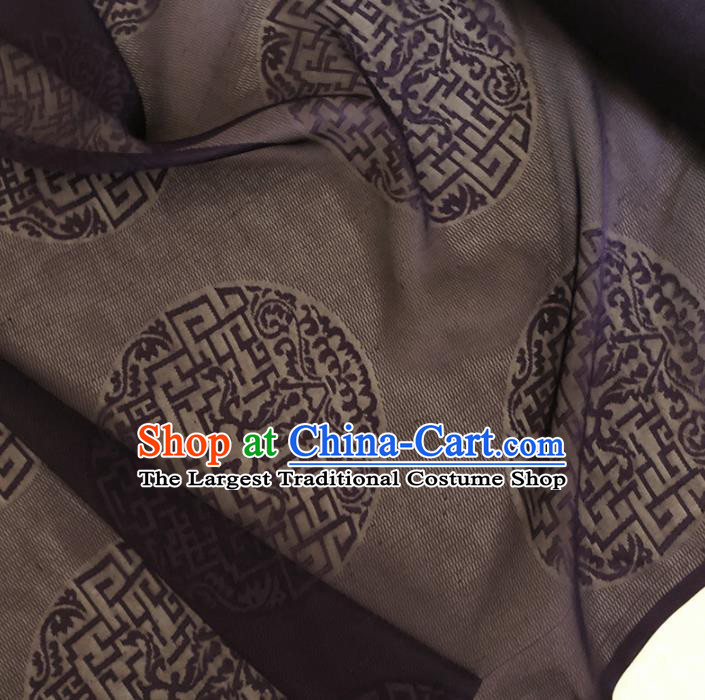 Asian Chinese Traditional Lucky Pattern Design Brown Brocade Fabric Silk Fabric Chinese Fabric Asian Material