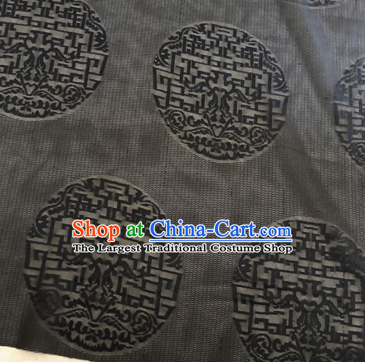 Asian Chinese Traditional Lucky Pattern Design Black Brocade Fabric Silk Fabric Chinese Fabric Asian Material