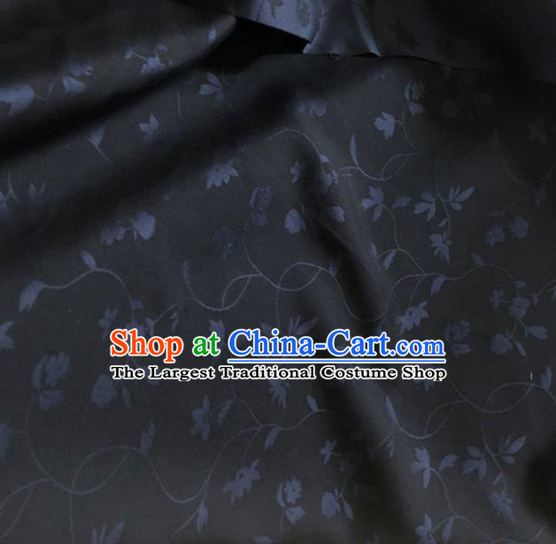 Asian Chinese Traditional Pattern Design Black Brocade Fabric Silk Fabric Chinese Fabric Asian Material