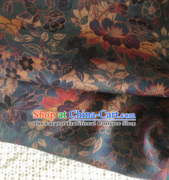 Asian Chinese Traditional Pattern Design Atrovirens Brocade Fabric Silk Fabric Chinese Fabric Asian Material