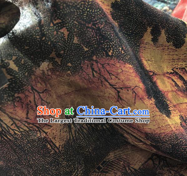 Chinese Traditional Pattern Design Satin Watered Gauze Brocade Fabric Asian Silk Fabric Material