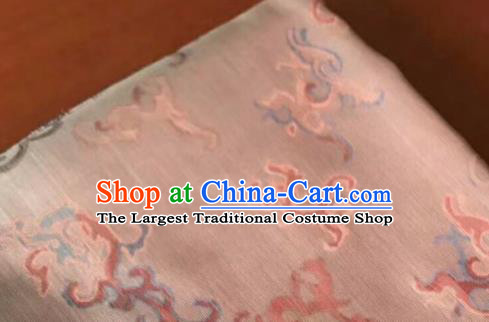 Chinese Traditional Kui Dragons Pattern Design Pink Brocade Fabric Asian Silk Fabric Chinese Fabric Material