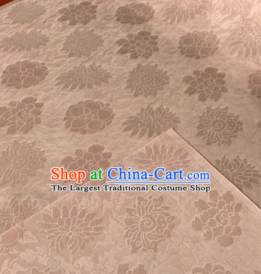 Chinese Traditional Rich Lotus Pattern Design Pink Brocade Fabric Asian Silk Fabric Chinese Fabric Material