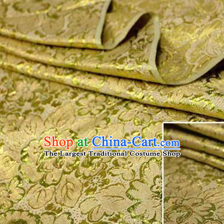 Chinese Classical Pattern Design Golden Brocade Asian Traditional Hanfu Silk Fabric Tang Suit Fabric Material