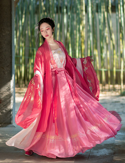 Traditional Chinese Tang Dynasty Imperial Consort Hanfu Dress Ancient Court Embroidered Historical Costume for Women