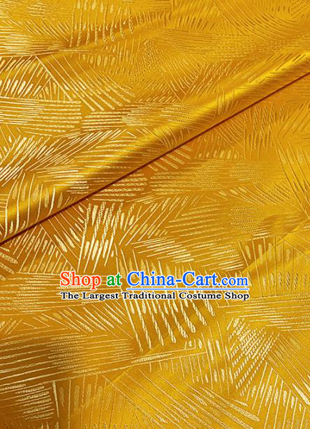 Chinese Classical Pattern Design Golden Brocade Asian Traditional Hanfu Silk Fabric Tang Suit Fabric Material